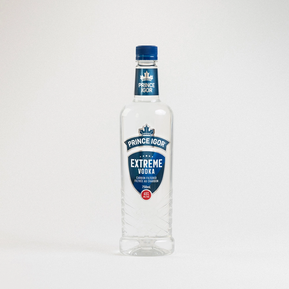 A bottle of Prince Igor Extreme Vodka